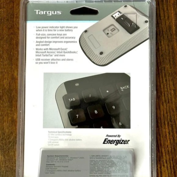 COPY - NWT Targus Wireless Numeric Keypad. - Picture 2 of 2